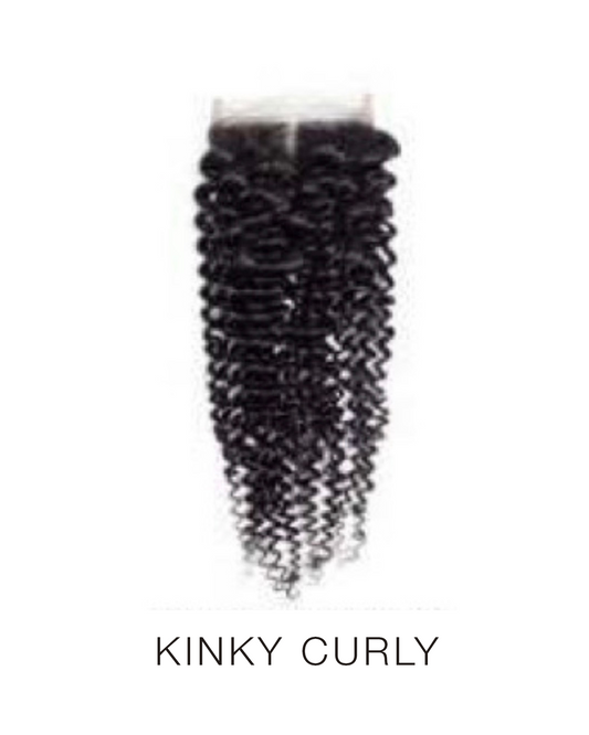 9A Brazilian - Closure - 4x4 - Kinky Curly