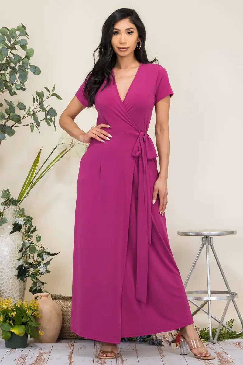 Spring Thigh-Slit Maxi Dress