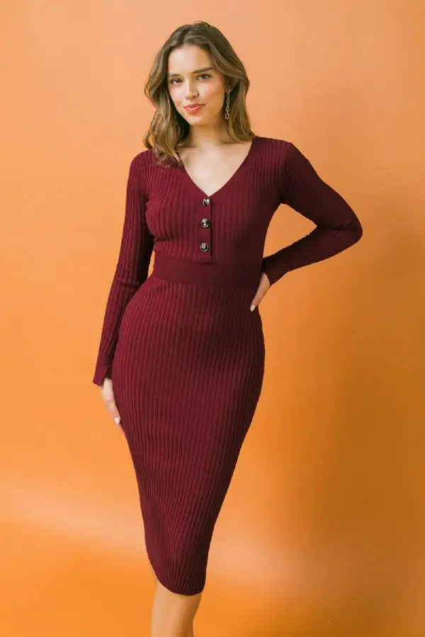 Ribbed Knit Dress