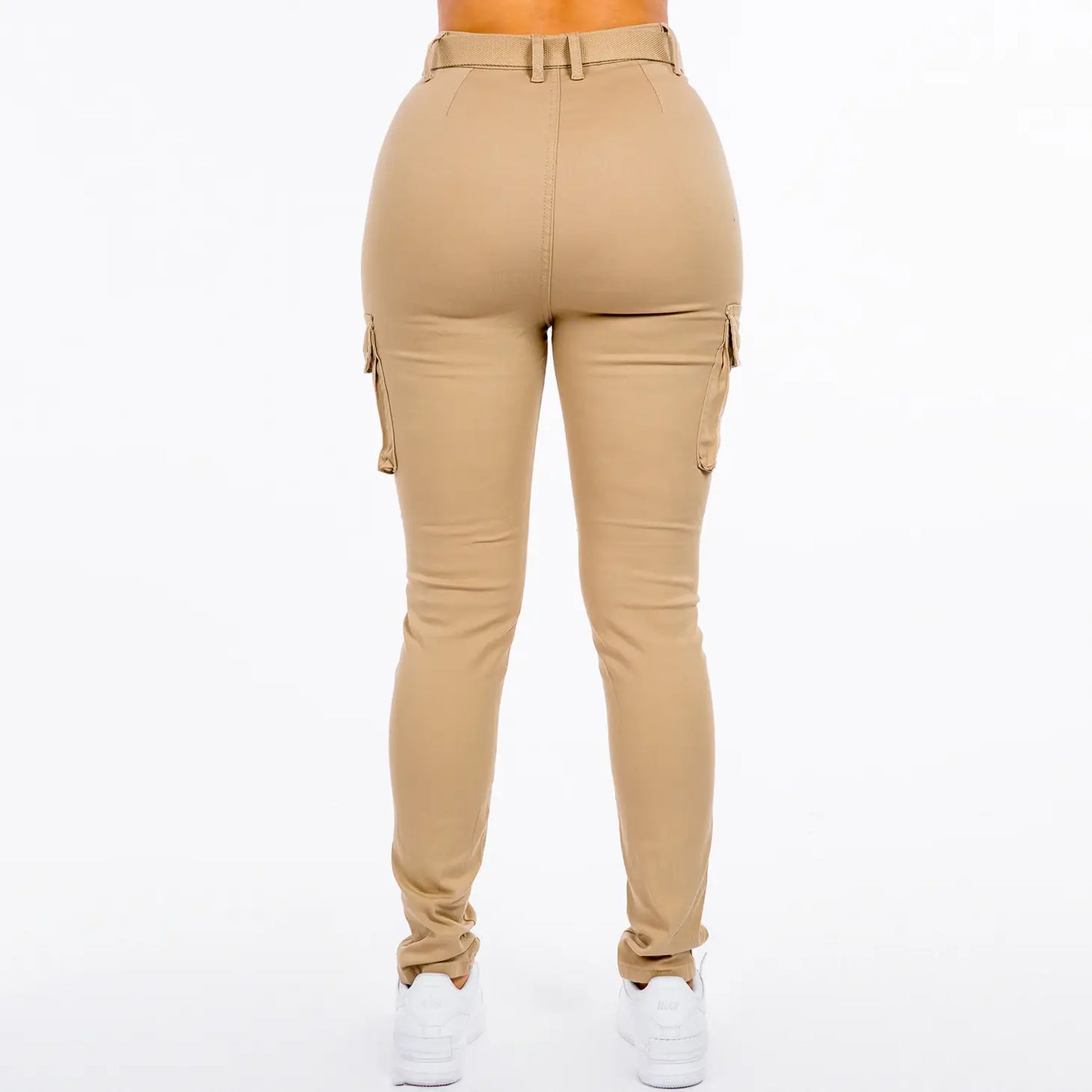 High-Waist Skinny Cargo Pants