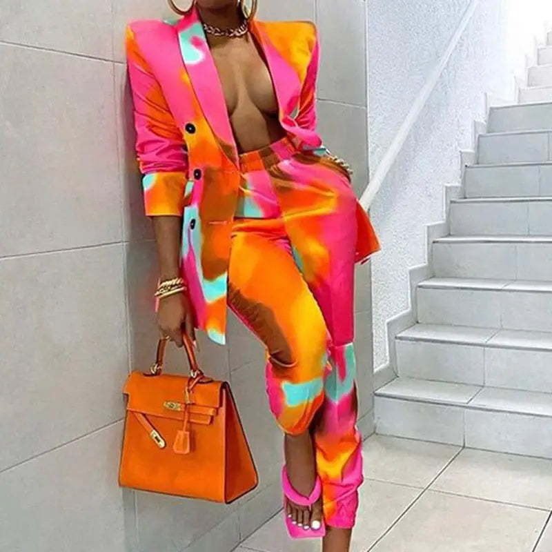 Tie Dye Blazer Set