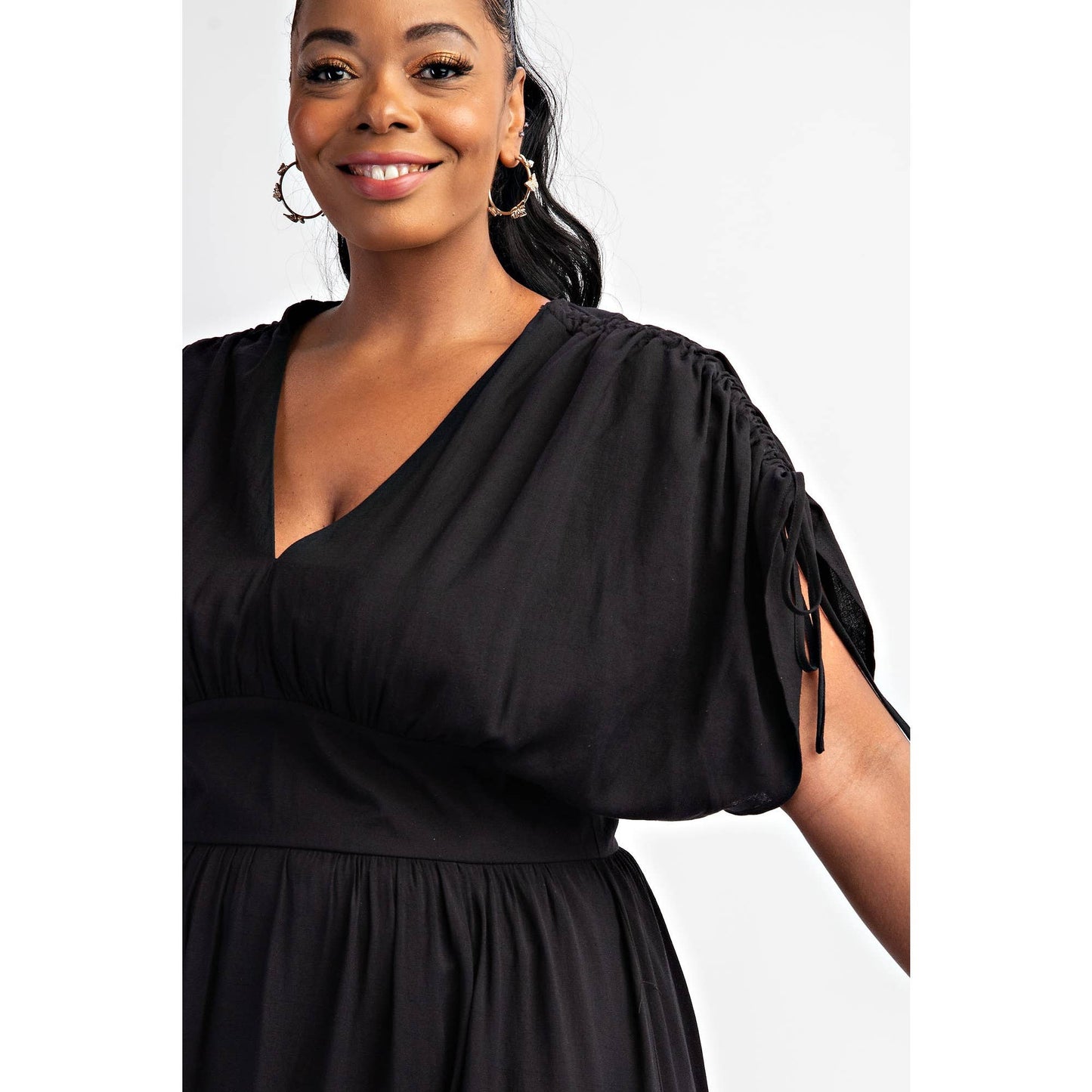 Plus Size Curve Embrace Woven Tiered Maxi Dress