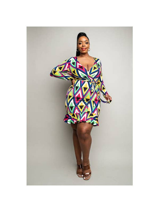 Surplice Plus Size Dress