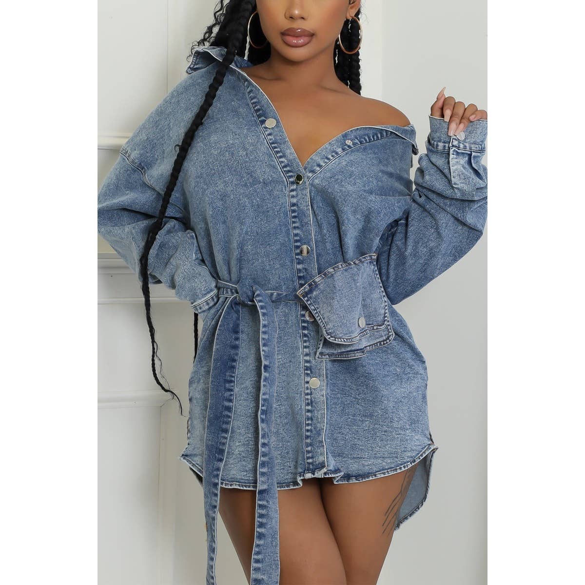 Fierce Denim Jacket Skirt