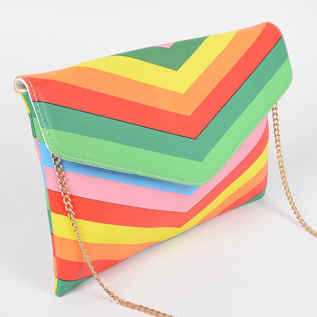 Multi Color Envelope Clutch