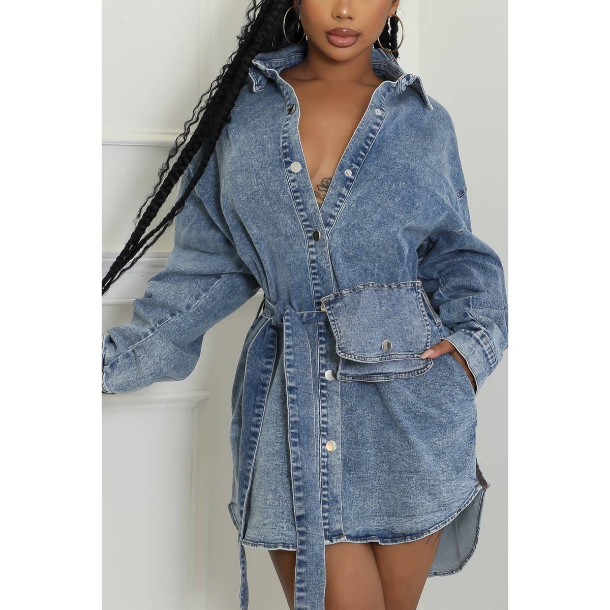 Fierce Denim Jacket Skirt