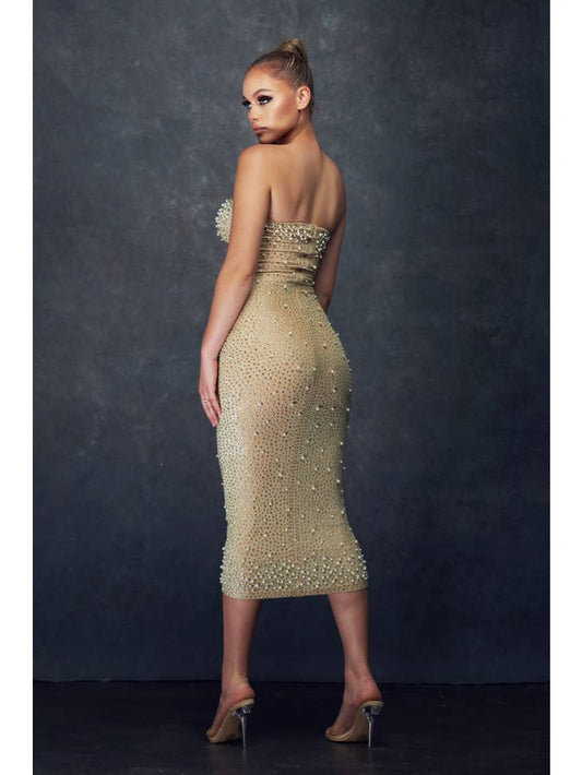 Rhinestone Fitted Dress