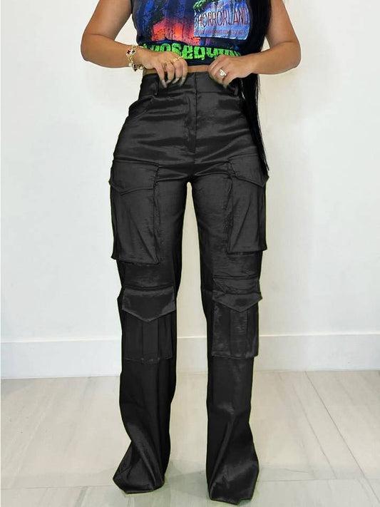 Color Cargo Pants, Black