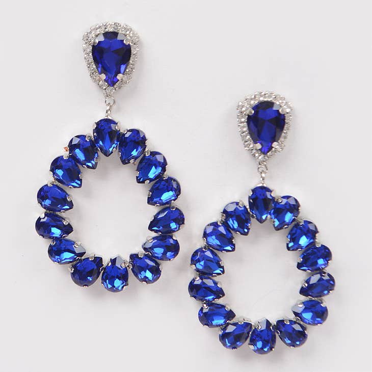 Sapphire Tear Drop Earrings