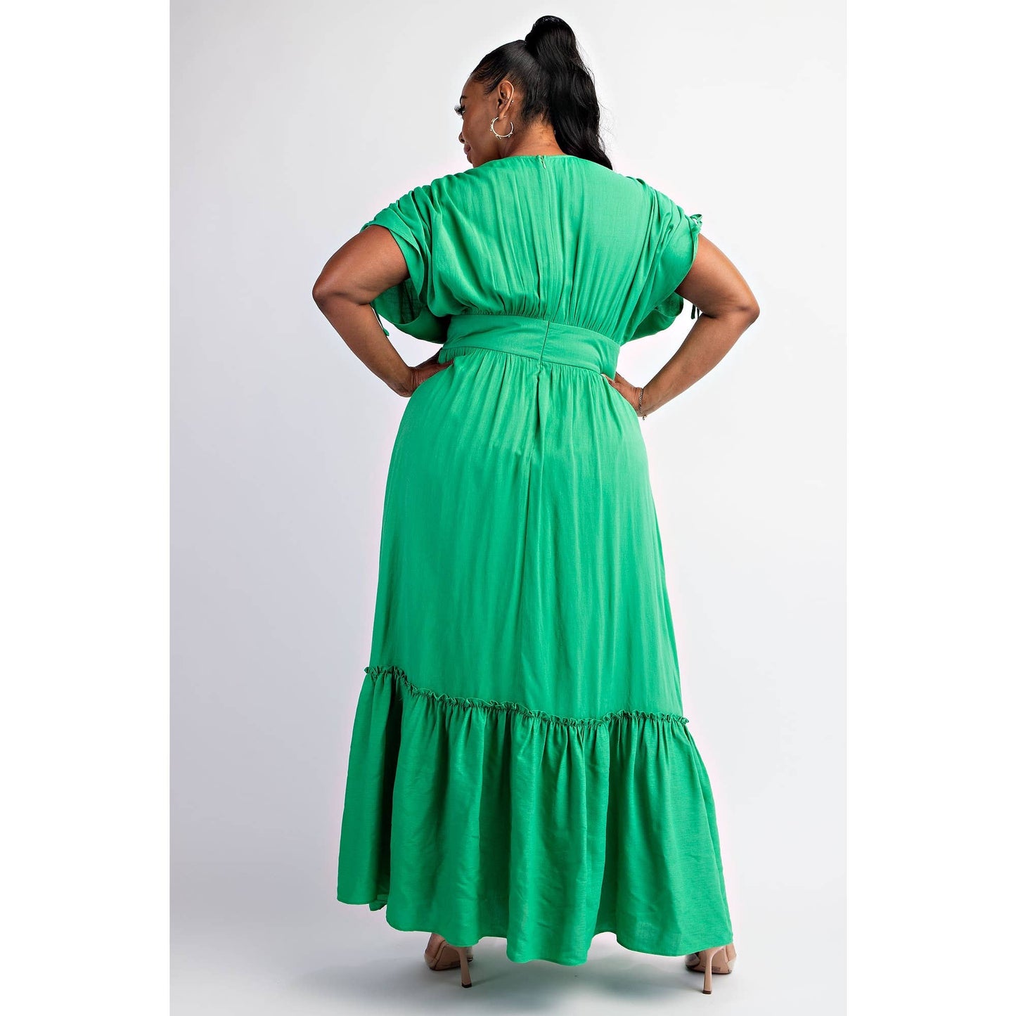 Plus Size Curve Embrace Woven Tiered Maxi Dress