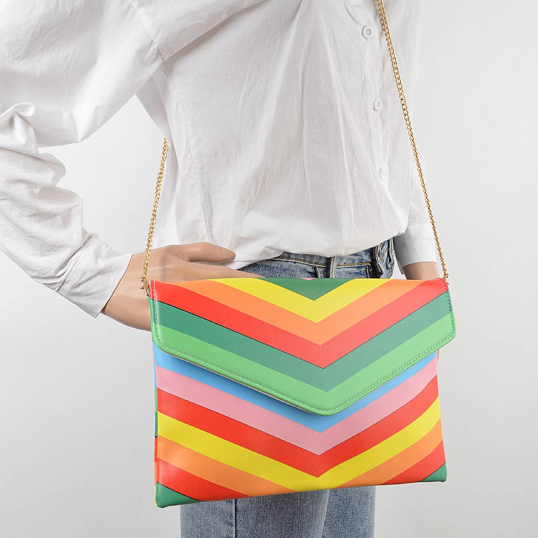 Multi Color Envelope Clutch