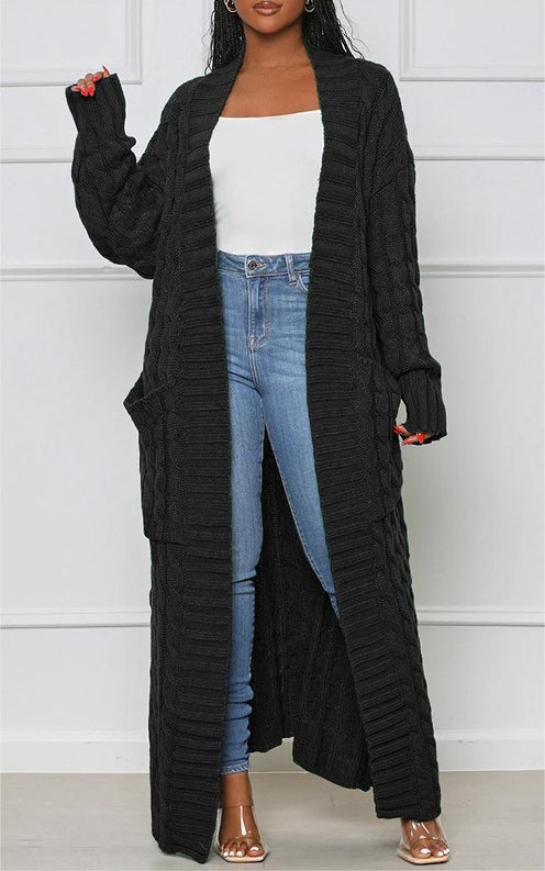 Knitted Long Cardigan Coat
