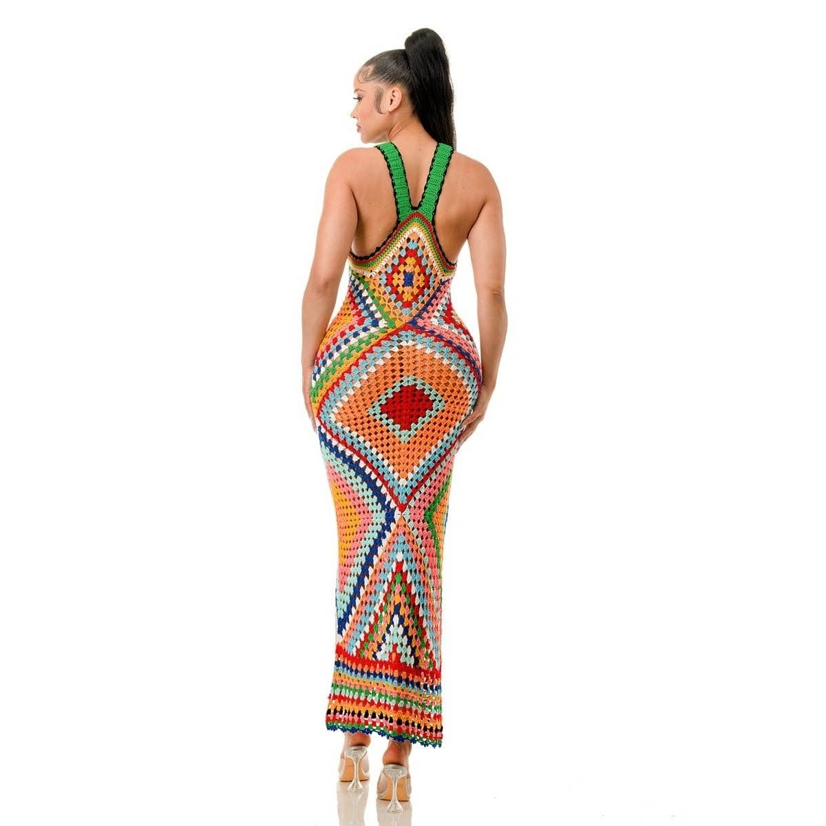 CROCHET MULTI COLOURED DRESS