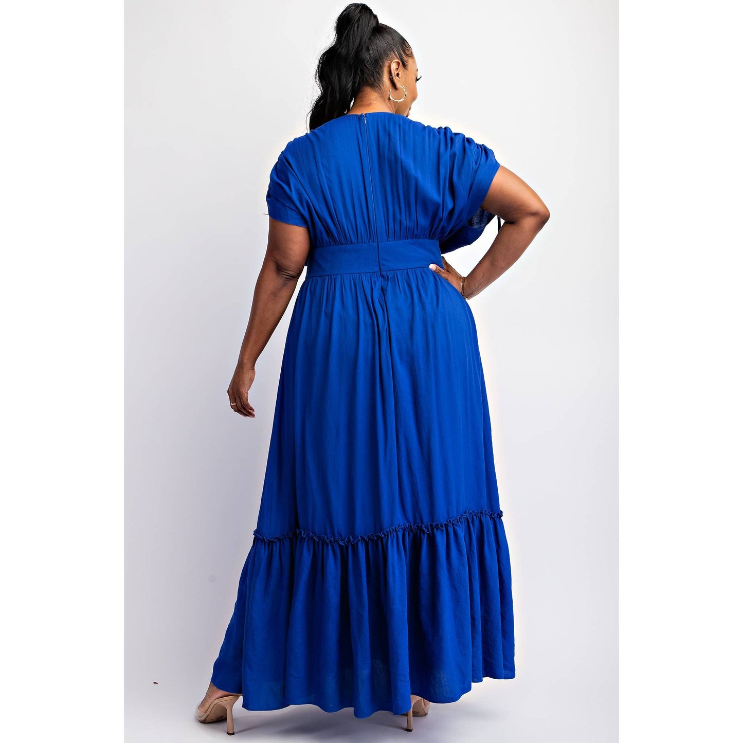 Plus Size Curve Embrace Woven Tiered Maxi Dress