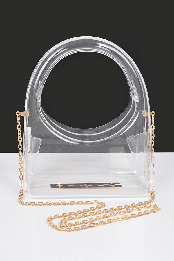 Transparent Acrylic Clutch, Round