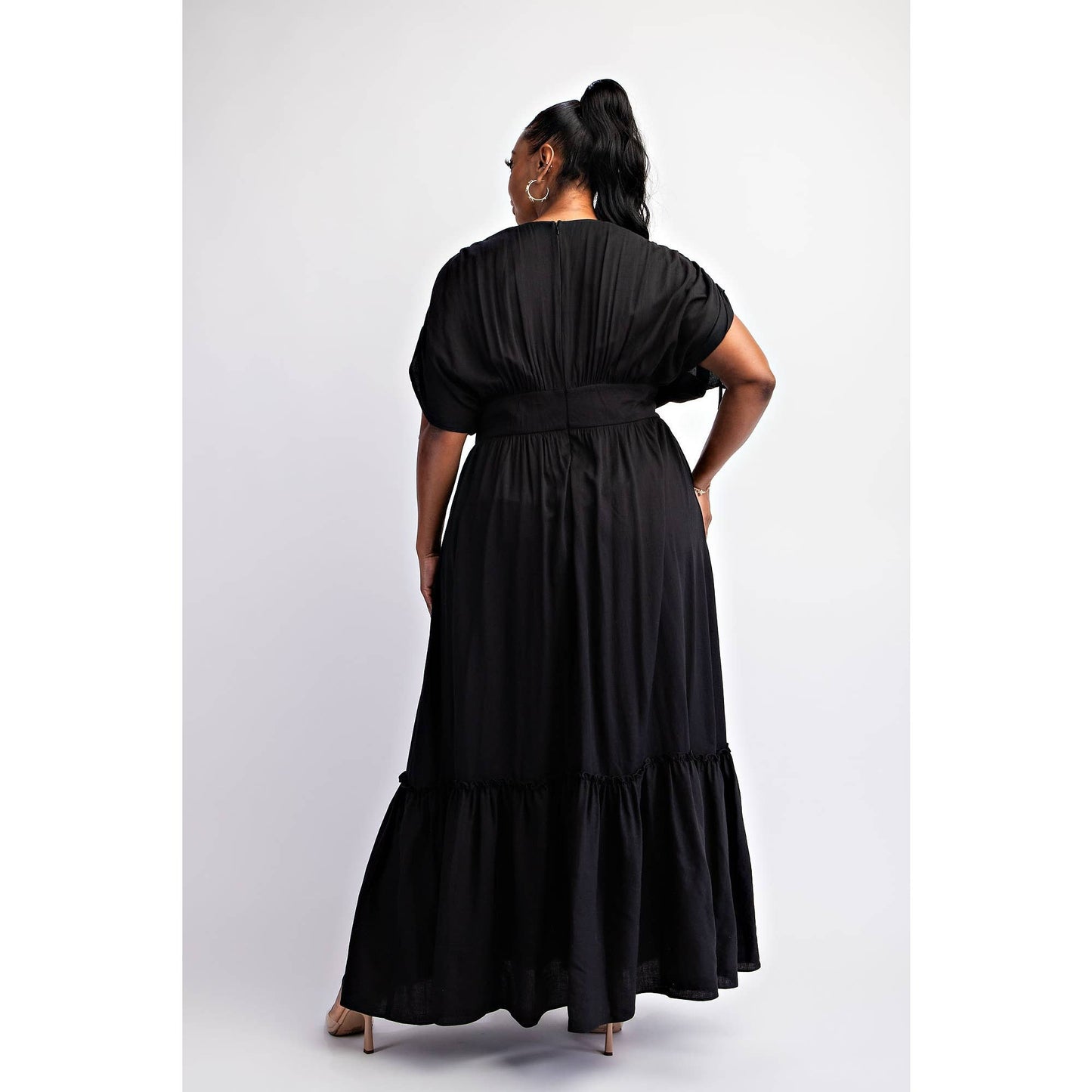 Plus Size Curve Embrace Woven Tiered Maxi Dress