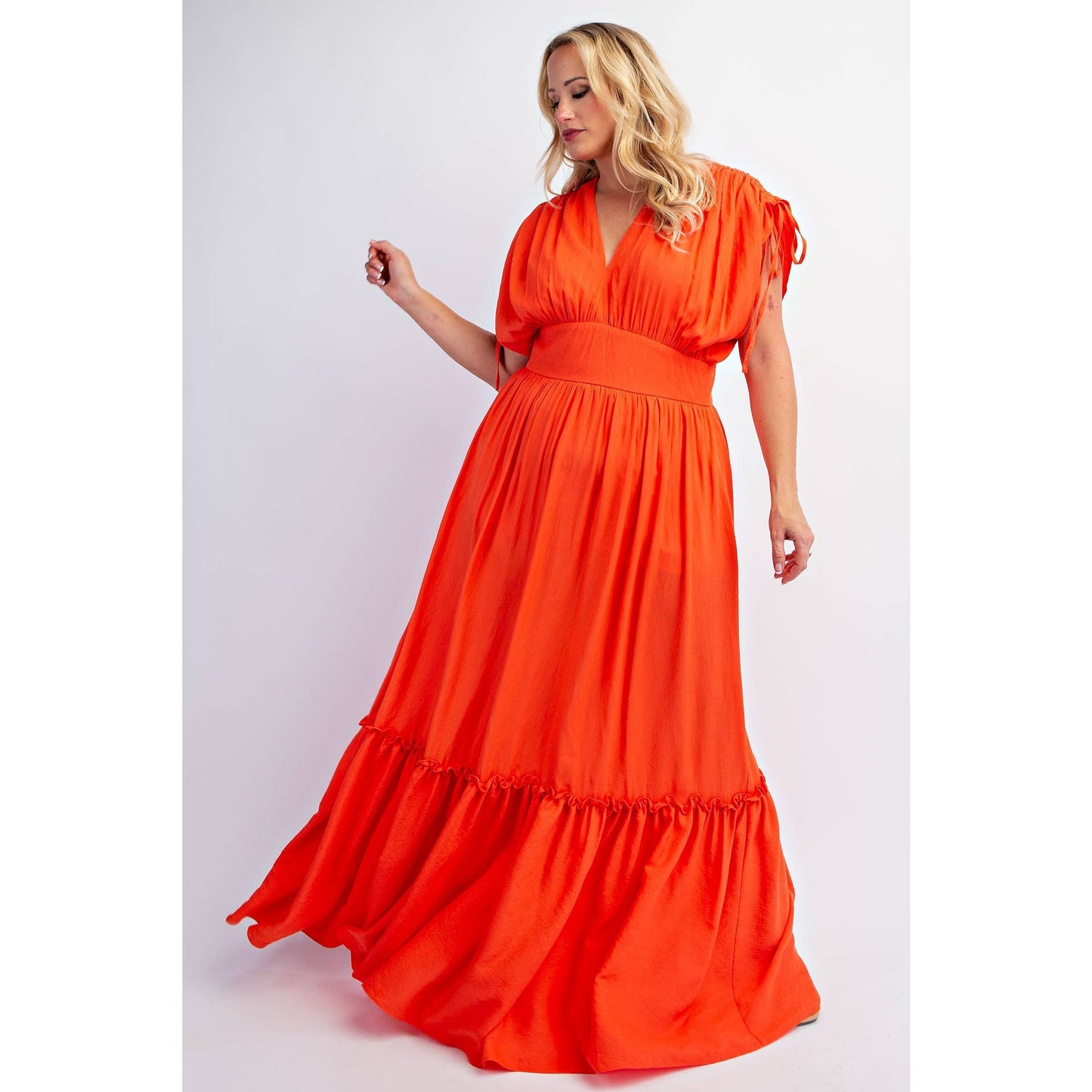 Plus Size Curve Embrace Woven Tiered Maxi Dress