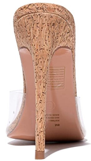 Cork and clear heels on sale