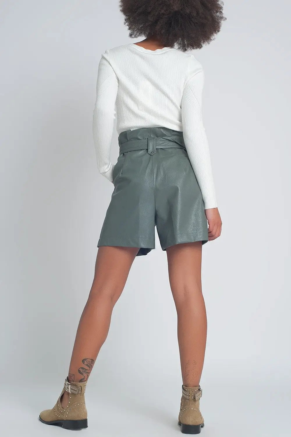 Leather Shorts w/ Belt